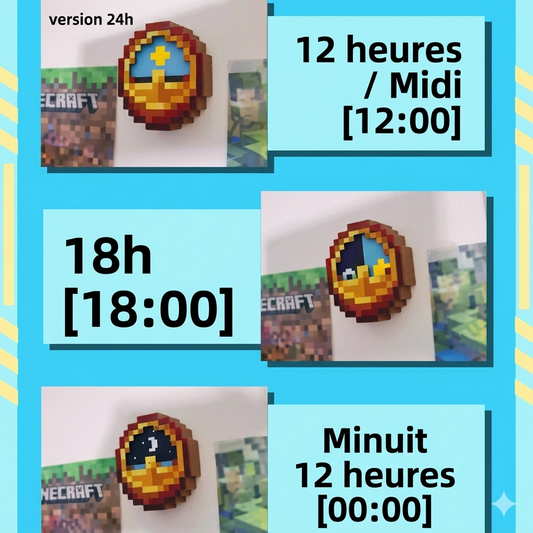 Horloge Murale Accessoire de Jeu Anime — Horloge à Quartz — Décoration Chambre & Salon — Cadeau Cartoon